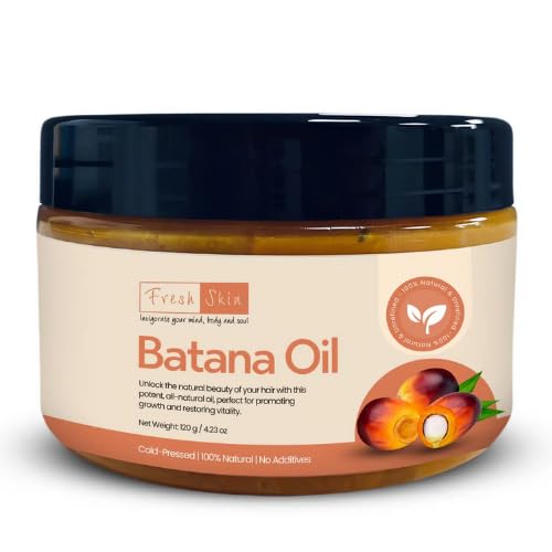 freshskin beauty ltd Freshskin Beauty LTD | Raw Batana Oil for Hair Growth and Repair - 120g - 100% Pure, Unrefined Oil from Honduran Rainforests - Prevent Hair Loss and Enhances Hair Thickness in Men & Women