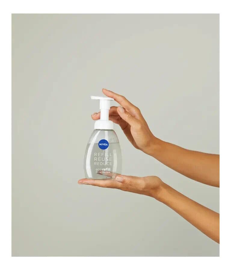 NIVEA Hand Soap Eco Refill Starter Kit, 1 Starter Kit + Refill Tab Lemongrass Scent, Hand Wash Soap, Skin-Friendly - Sustainable Hand Cleanser Solution