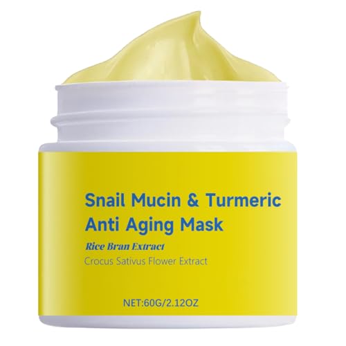 ISBEAUSOLS Snail Mucin & Turmeric Anti Aging Mask, Fask Mask Cream