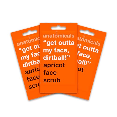 anatomicals Anatomicals Apricot Beauty Face Scrub Face Mask 15ml - Get Outta My Face Dirtball, Face Masks Skincare Bundle, 3 Pack