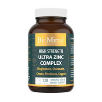 Bio Mirco High Strength Ultra Zinc Complex, 120 Premium Capsules, Immune System, Cognitive Function, Potent Dose, Made in The UK