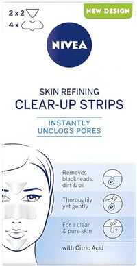 Nivea NIVEA Clear Up Strips Skin Refining, 6 Pieces (Pack of 2)