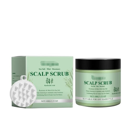 SONGQEE Scalp Scrub, Mint Scalp Exfoliator for Deep Cleansing and Hair Care, Promote Hair Growth, Hair Scalp Treatment Nourishing with Scalp Massager