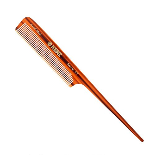 Kent 8T 197mm Handmade Sawcut Womens Fine Toothed Non Scratch Tail Hair Comb