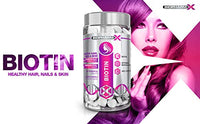 Biopharm-X Biotin Hair Growth Supplement (10,000mcg – 365 Tablets / 1 Year Supply) 100% Pure Certified : Healthy Nail & Hair Growth, Maintenance of Clear Skin