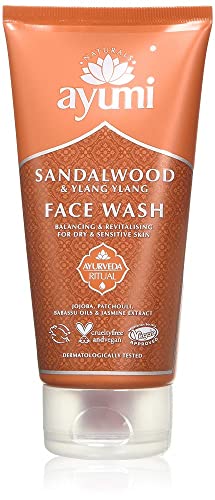 Ayumi Sandalwood & Ylang Ylang Face Wash, Thoroughly Cleanses the Skin Without Stripping Out Precious Oils, With Jasmine & Soothing Lavender For Soft Skin - 1 x 150ml