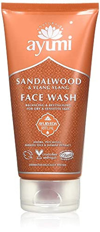 Ayumi Sandalwood & Ylang Ylang Face Wash, Thoroughly Cleanses the Skin Without Stripping Out Precious Oils, With Jasmine & Soothing Lavender For Soft Skin - 1 x 150ml