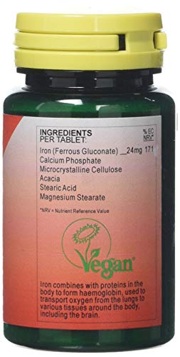Health Plus Chelated Iron 24mg Mineral Supplement - 90 Tablets