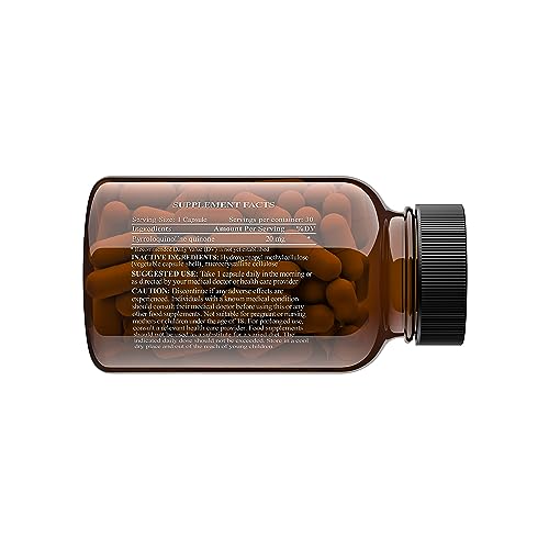 Charava PQQ 20mg - 30 Servings - 99%+ Highly Purified and Highly Bioavailable - Pyrroloquinoline Quinone Supplement - 30 Capsules