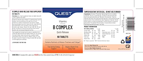 Quest B Complex Timed Release (Formerly Mega B-100) 60 Tablets (Pack of 3)