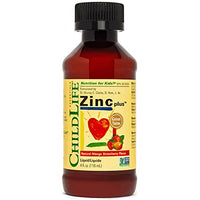 CHILDLIFE ChildLife Essentials, Liquid Zinc Plus, Vegan Zinc Drops with Copper for Children, 118ml, Lab-Tested, Vegetarian, Gluten Free, Soy Free, GMO Free