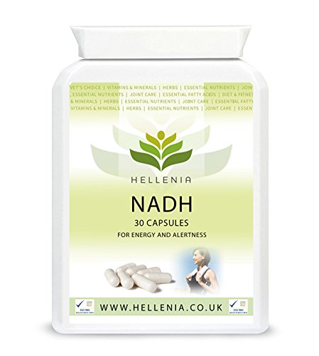 Hellenia NADH 10mg | 30 Capsules | Energy Supplement | Vegan Friendly