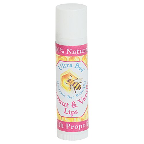 Ultra Bee 100% Natural Lip Balm Coconut and Vanilla 4.3g- Made in the UK