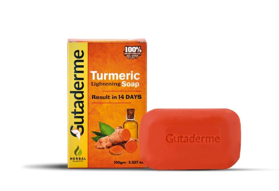 Turmeric Skin Soap - Natural Beauty Soap Bar for Acne, Dark Spots, Smooth Skin, Moisturizing Face Soap