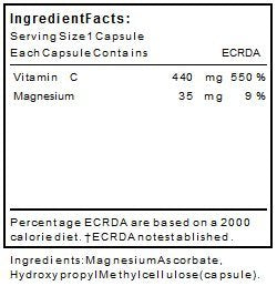 Magnesium Ascorbate Capsules (Pot of 90) | Vitamin C Magnesium Ascorbate Product Supports Immune System and Improve Sleep and Stress | No Bulking Agents Or Additives | Made in The UK