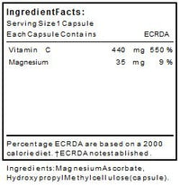 Magnesium Ascorbate Capsules (Pot of 90) | Vitamin C Magnesium Ascorbate Product Supports Immune System and Improve Sleep and Stress | No Bulking Agents Or Additives | Made in The UK