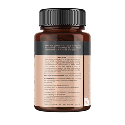 Pureclinica Double Strength Cissus Quadrangularis 1000mg x 360 Veggie Capsules (2 Bottles of 180 Caps) - 1 Years Supply!