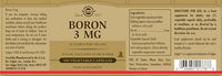Solgar Boron 3 mg Vegetable Capsules - Food Supplement, 100 capsules (pack of 1) - Vegan, Gluten Free