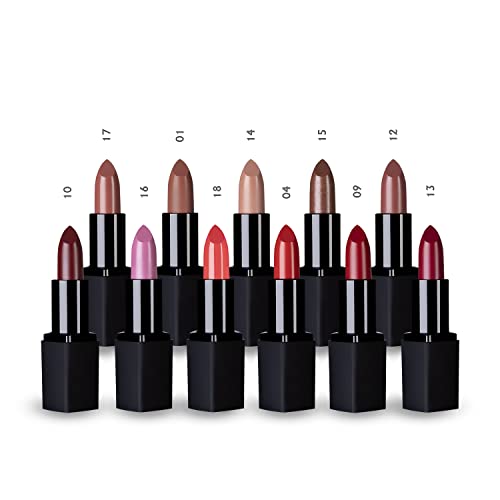 Lola Make-Up Intense Colour Lipstick, Rich Pigmentation, Long Lasting, Enriched With Hyaluronic Acid, Vitamins And Mango Butter, Vegan No. 015 Chocoholic