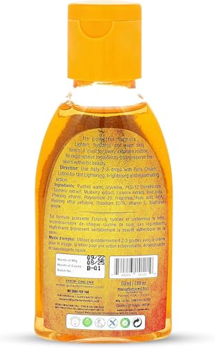 Turmeric Skin Brightening Body Serum Provide Provides Skin Brighten, Smoothen, Soft & Clean (Pack of 1, 50 ml)