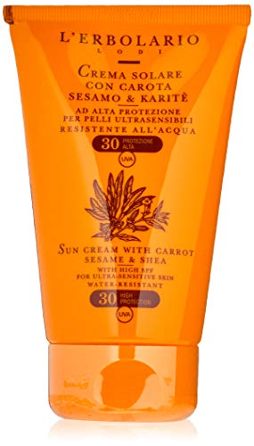 L'Erbolario Sun Cream containing Carrot/Sesame Oil and Shea Butter with SPF 30