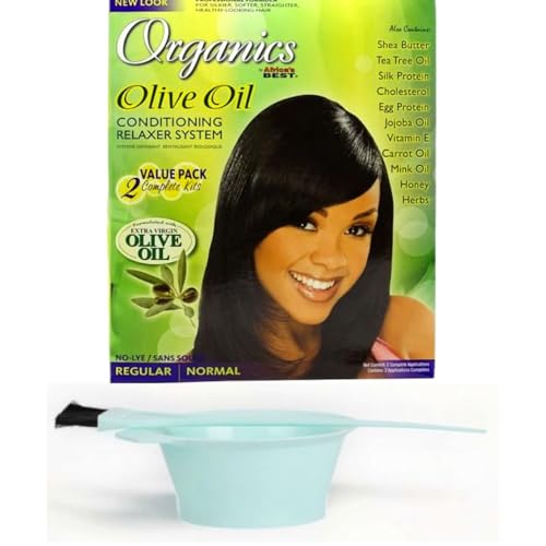 Generic MURPHY'S BRUSH AND JAR WITH Africa Best Olive Oil Relaxer Regular (2 Application)