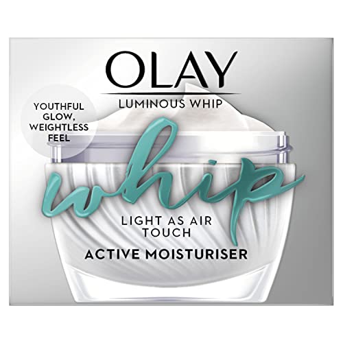 Olay Luminous Whip Moisturiser 50ml, 2 in 1 Face Cream & Primer with Niacinamide, Light as Air for a Healthy Glow