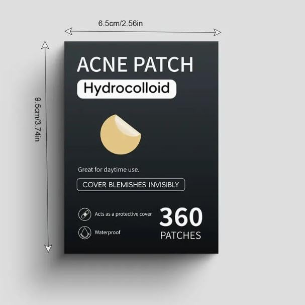 Generic 360 Non-Toxic Acne Patches with Tea Tree Oil and Salicylic Acid - Great for Daytime and Night time Use, Invisible, Waterproof, Suitable for All Skin Types