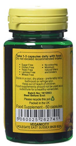 Veganicity Lecithin 550mg Mood and Memory Supplement - 2 x Packs of 60 Capsules (120 Capsules)