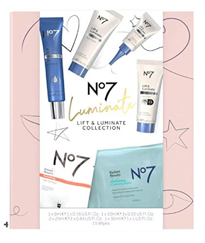 No7 The Best Of Lift & Luminate Collection Day/Night/Eye Cream Serum Mask Cleansing Water