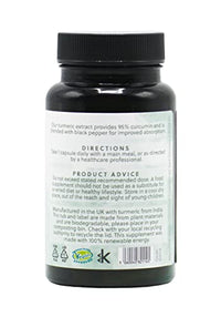 Turmeric & Curcumin Capsules | 95% Curcuminoids | Black Pepper to Improve Absorption | 60 Vegan Capsules | G&G Vitamins