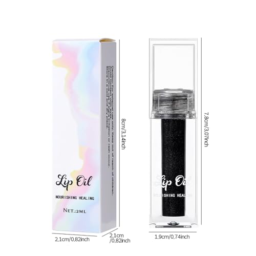 Skynest Black Glitter Lip Gloss, Diamond Shimmer Lipstick, Metallic Matte Lipstick High Pigment Waterproof Long Lasting Lipsticks, Sparkling Glossy Liquid Lipstick Lip Gloss for Women