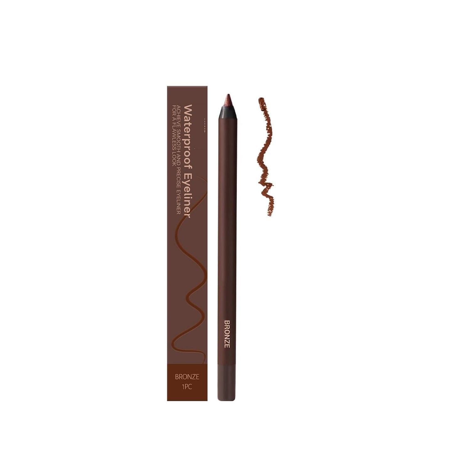 KoolShiro Persona Eyeliner Pencil Waterproof, 24 Hr Waterproof Eyeliner Duo Sharpenable Eye Pencil, No Smudging, Fading, Smooth And Easy To Color (Bronze)