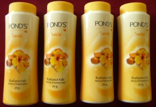 Pond's 4 X Ponds Dreamflower Magic Sandalwood Talc Radiance Face Talcum Powder 15g X 4 = 60gm by Ponds