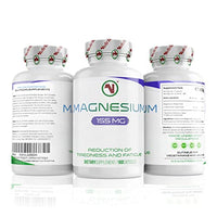 Nutriodol Magnesium Bisglycinate - Up to 465mg per Day | 180 x Easy to Swallow Capsules | 60 Days Minimum Supply | Reduce Tiredness and Fatigue