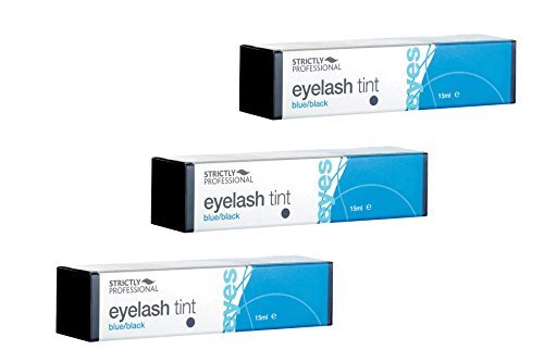 3 x Strictly Professional Eyelash & Eyebrow Tint - 15ml (Blue / Black)