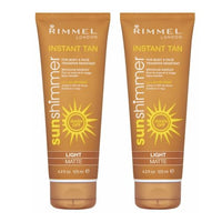 2 x Rimmel London Instant Tan Sun Shimmer Instant Tan - Light Matte 125ml
