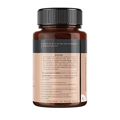 Pureclinica High Potency Korean Panax Ginseng 10,000mg x 720 Tablets (4 Bottles of 180)- 2 Years Supply