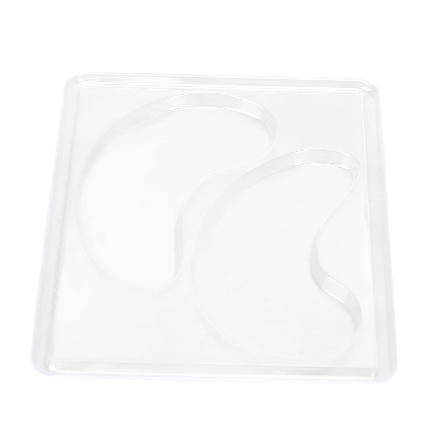 Pongnas 12Pcs DIY Under Eye Patches Molds, Safe Healthy Natural Reusable Transparent Eye Mask Patch Tray Plate