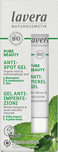 lavera PURE BEAUTY Anti-Spot Gel - organic mint and natural salicylic acid - vegan - Natural Cosmetics - dries out spots - 15ml