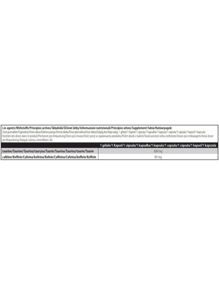BioTechUSA Caffeine + Taurine | Each Capsule Contains 80 mg of Caffeine and 600 mg of Taurine | GMO-Free | Gluten-Free, 60 Capsules