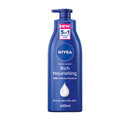 NIVEA Rich Nourishing Body Lotion (400ml), Smooth Skin Moisturiser for Dry Skin Made with Deep Moisture Serum, Natural Almond Oil, and Vitamin E