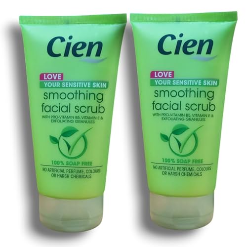 Generic 2x Cien - Lidl | Smoothing Facial Scrub - with Pro-vitamin B5, Vitamin E & Exfoliating Granules | 150mL Each