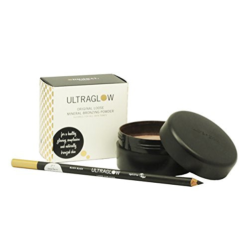Ultra Glow Original Loose Bronzing Powder with Liner For Eyes BlackBlack