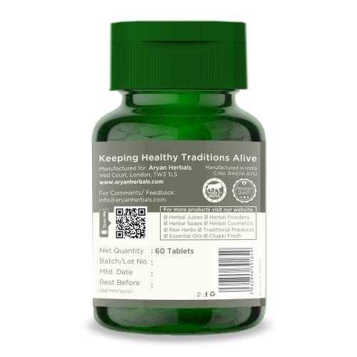 ARYAN HERBALS Aryan Herbals Safed Musli (Indian Spider Plant) 60 Tablets of 500 MG