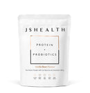 JSHealth Vegan Pea Protein Powder with Probiotics - Vanilla Bean Flavor - Gluten Free, Non GMO, Plant Based Protein Drink Mix, 300g