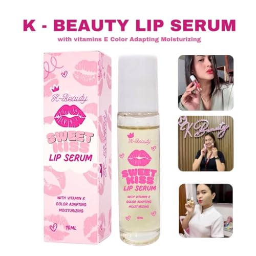 K-Beauty Sweet Kiss Lip Serum, with Vitamin E, Colour Adapting, Moisturising, 10ml
