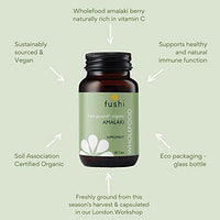 Fushi Organic Amalaki Capsules, 60 Caps | Fresh-Ground & Whole Food | Rich in Vitamin C | Natural Anti-inflammatory, Detoxifies the Body | Bio-dynamically Grown, Cold Processed, Vegan |Made in the UK