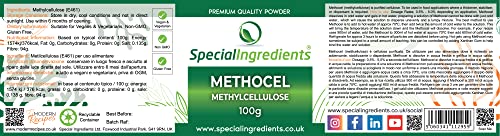 SPECIAL INGREDIENTS Methocel Methylcellulose 100g Premium Quality Food Grade, Vegan, Non-GMO, Gluten Free – Recyclable Container