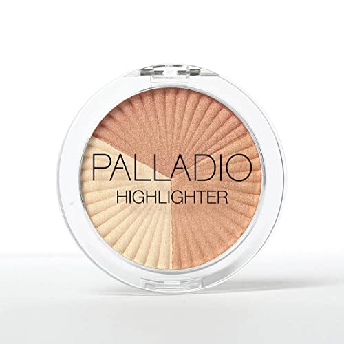 Palladio Sunkissed Highlighter, Creamy Soft Makeup Powder, Radiant Shades, Sculpts and Defines Facial Glow, Highlights, Achieves a Luminous Natural Glow, Long Lasting (Soulmate)